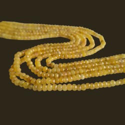Margele jad galben fațetate 4x2mm – 17cm