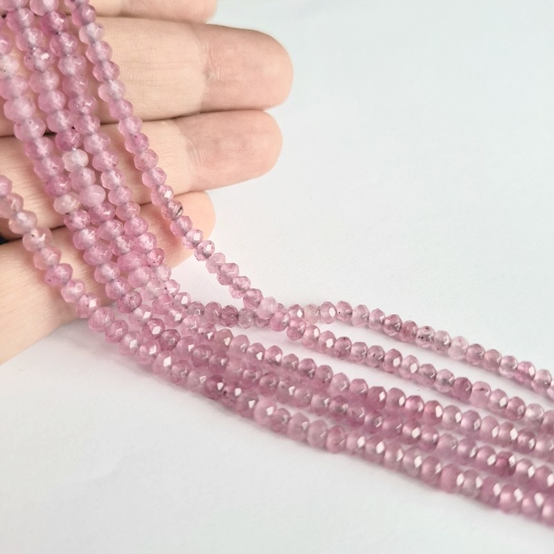 Margele jad violet fațetate 4x2mm – 17cm