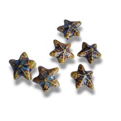 Mărgele porțelan stea de mare maro 20mm