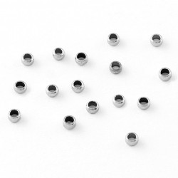 Crimpi otel inoxidabil, argintii 2,5x1,5mm (10buc)