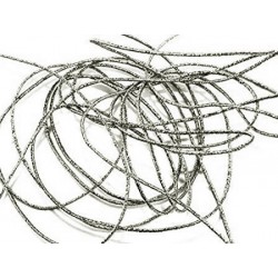 Snur elastic argintiu 1mm lurex, rexor ( 1metru)