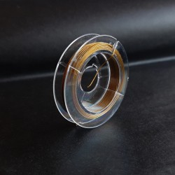 Fir tiger tail, otel inoxidabil siliconat auriu inchis, 0.45mm (10m)